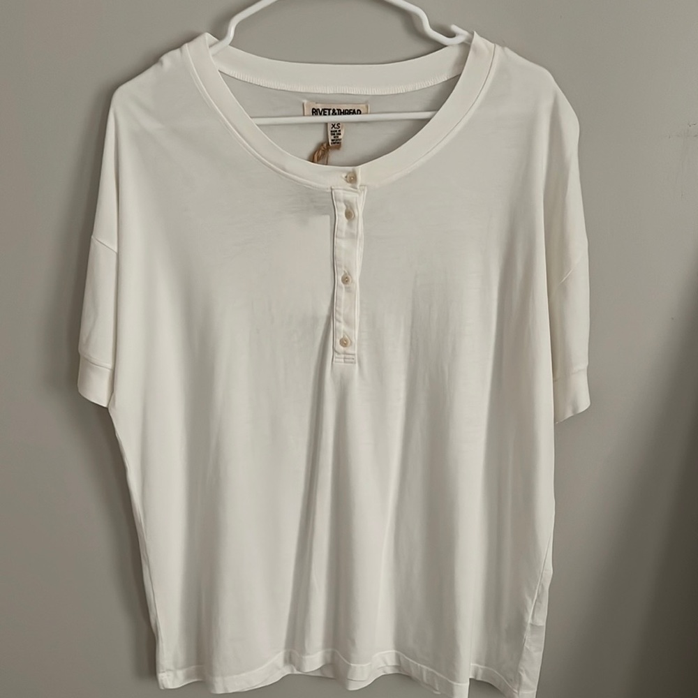 Madewell Rivet & Thread Henley Tee - Picture 5 of 8